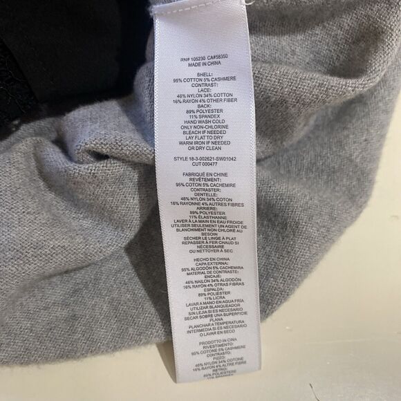 Joie Irita Sweater Lace Cashmere Whimsigoth Lagenlook Longline Gray Size Small - Picture 6 of 10